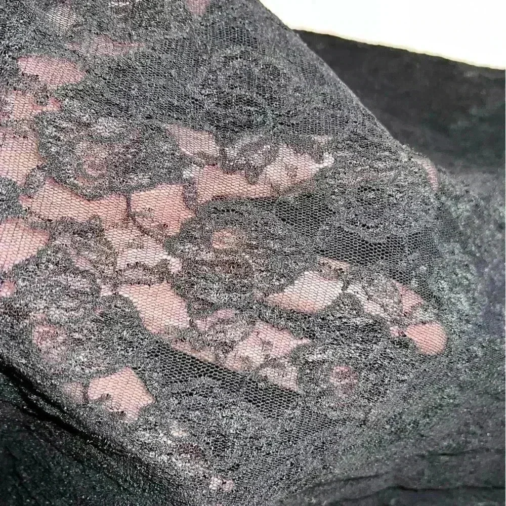 Inner Secrets Lingerie Y2K Gothic Lace Babydoll Ruffle Hem Medium - Picture 5 of 9
